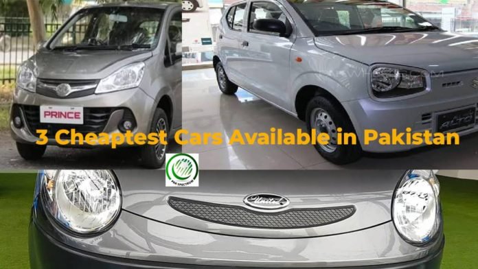 Three cheapest cars available in Pakistan