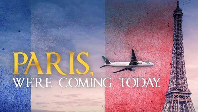 PIA Paris flights advertisement