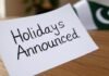 Punjab Announces 4 Consecutive Holidays